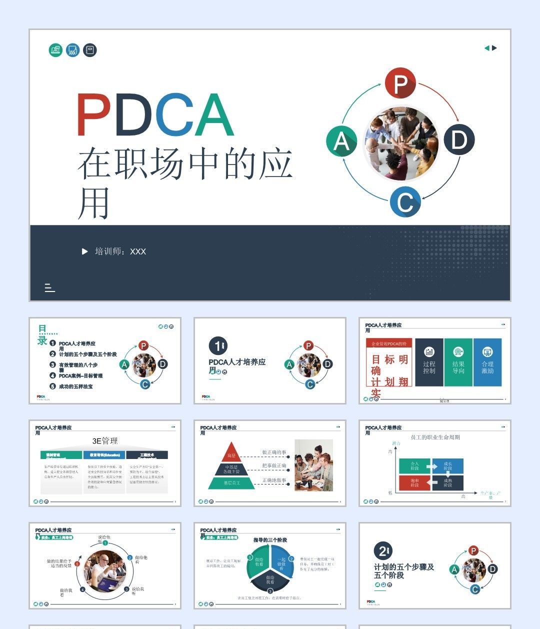 PDCA循环PPT成品课件11套