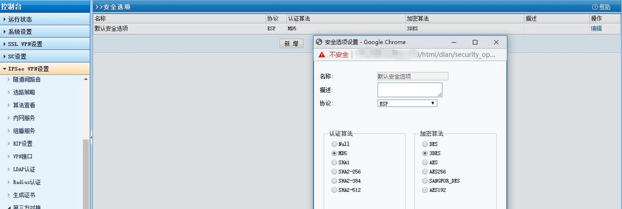 一个IPsec VPN 站点到站点配置案例