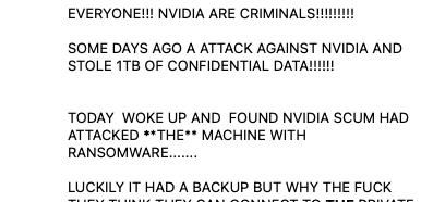 英伟达遭网络攻击后，创始人反手就把黑客黑了