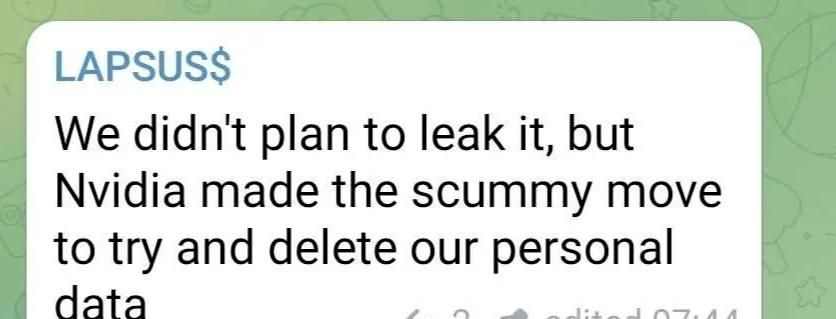 英伟达遭网络攻击后，创始人反手就把黑客黑了