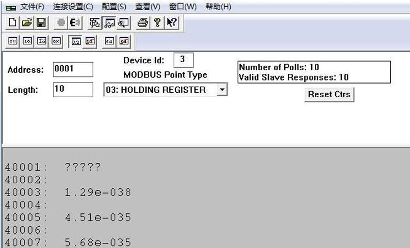 Modscan串口调试工具通讯测试说明