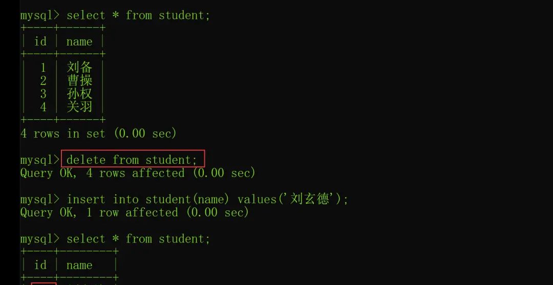 MySQL学习笔记-都是删除，delete、drop、truncate有什么区别？