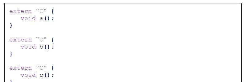 C语言中的extern "C"