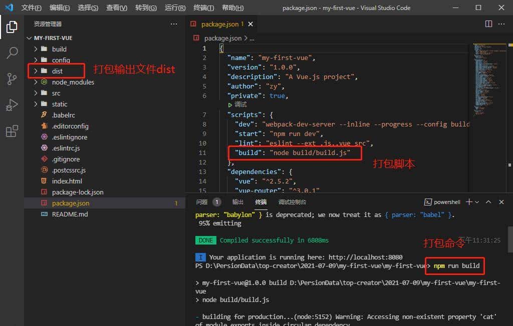 Vue脚手架安装,初始化项目,打包并用Tomcat和Nginx部署