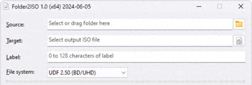 Folder2ISO 1.0从文件夹创建ISO映像文件