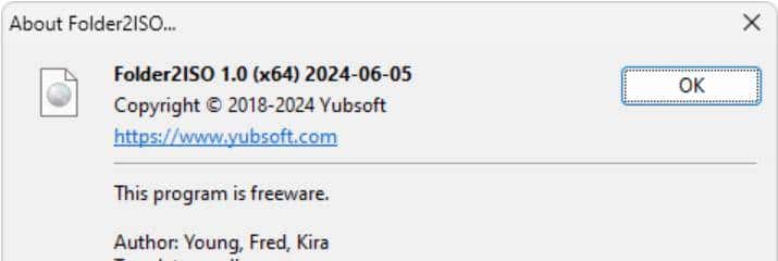 Folder2ISO 1.0从文件夹创建ISO映像文件