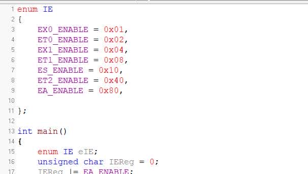 c语言枚举类型enum用法及应用