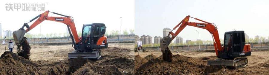挖机评测 斗山DX55-9C对垒DH55GOLD