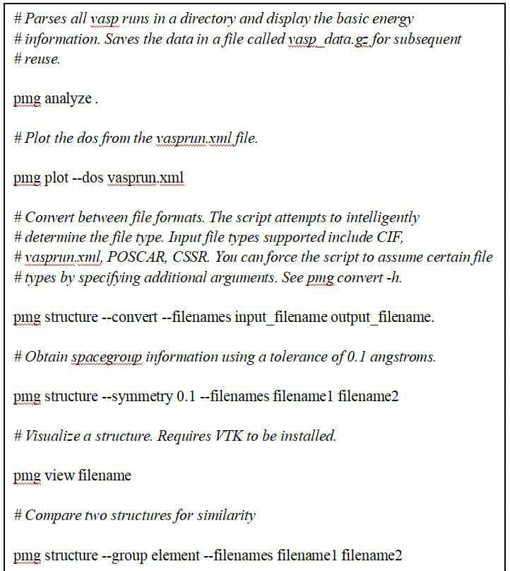 pymatgen — 高通量材料计算最强大的python程序包之一！