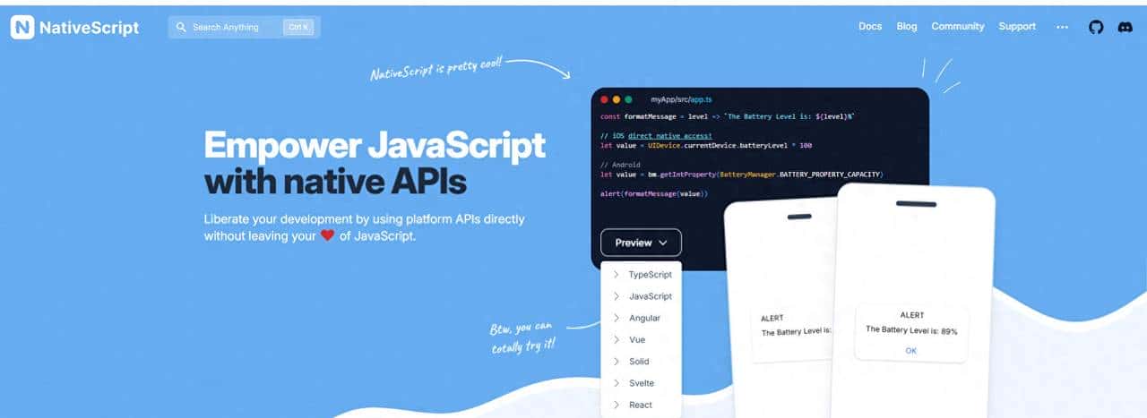 NativeScript：用 JavaScript 打造原生移动应用的开源利器