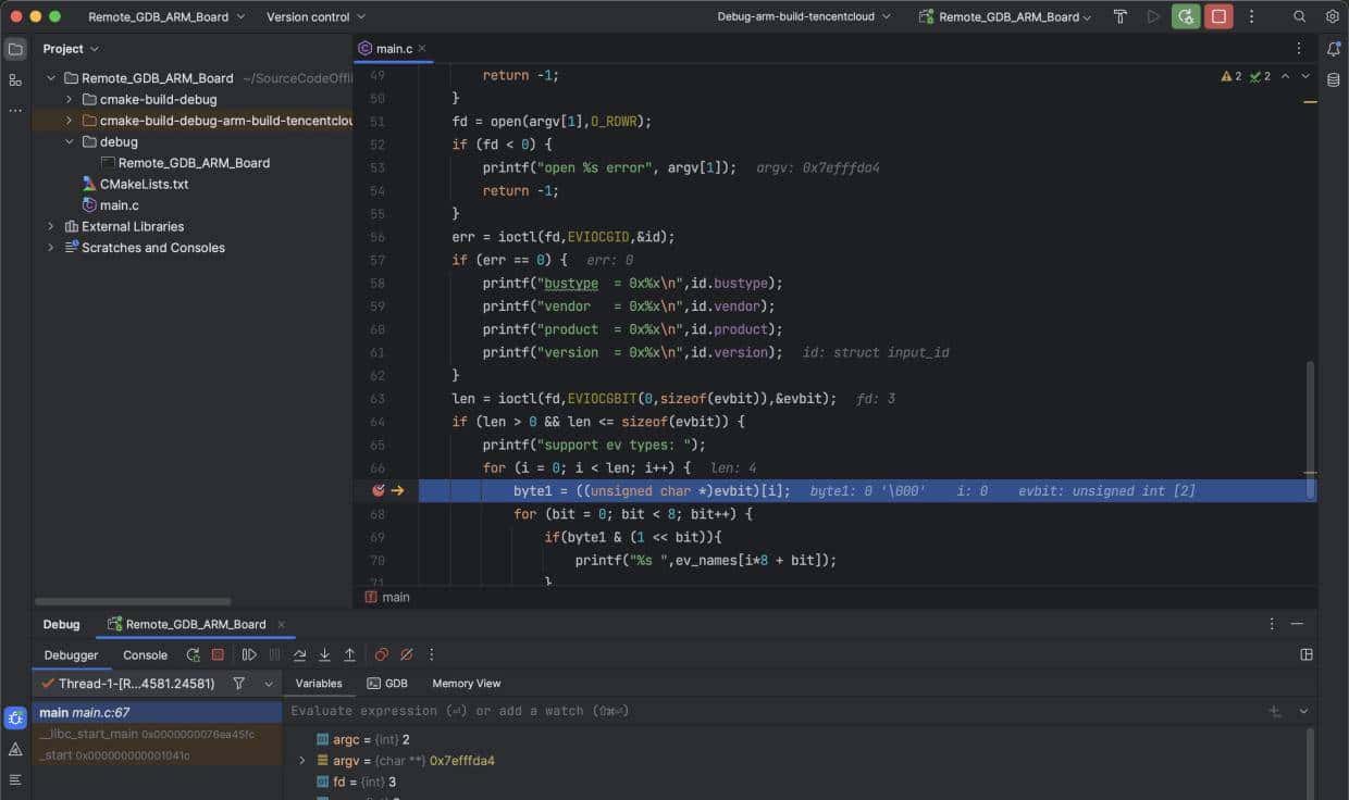 CLion编辑代码+远程主机编译+开发板调试