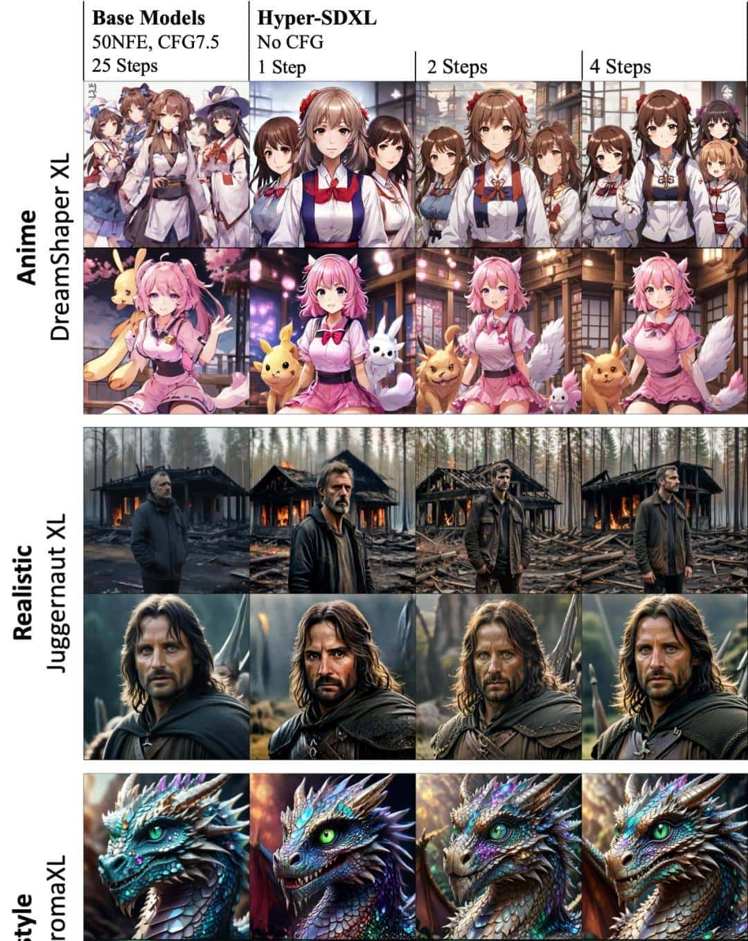 字节Hyper-SD加速扩散模型，最快1步生成SOTA级图片