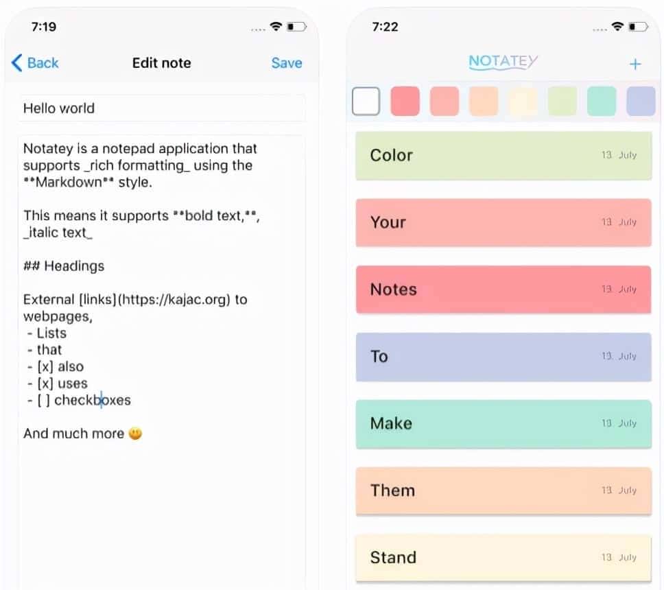 推荐几款手机上比较好用的 Markdown编辑器