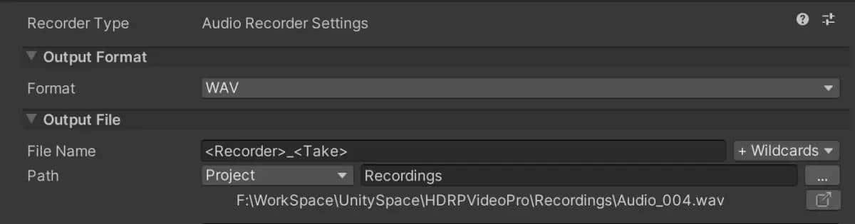 Recorder 的渲染配置4  Audio（音频）