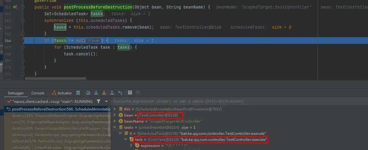 @Scheduled定时器原理（以及@RefreshScope 相互影响）