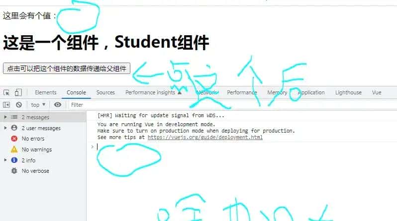 vue-ref-$refs、$emit、$on使用方式【组件自定义事件】
