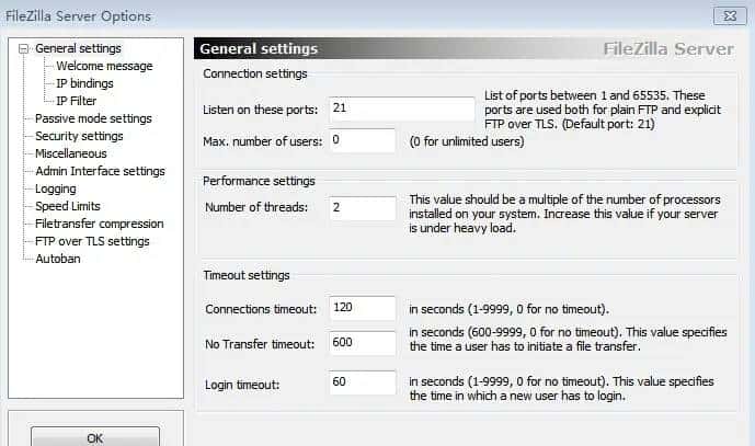 #FTP  安装 部署 FileZilla Server