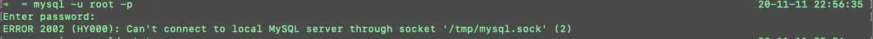 3.mac Can’t connect to local MySQL server through socket ‘/tmp/mysql.sock’