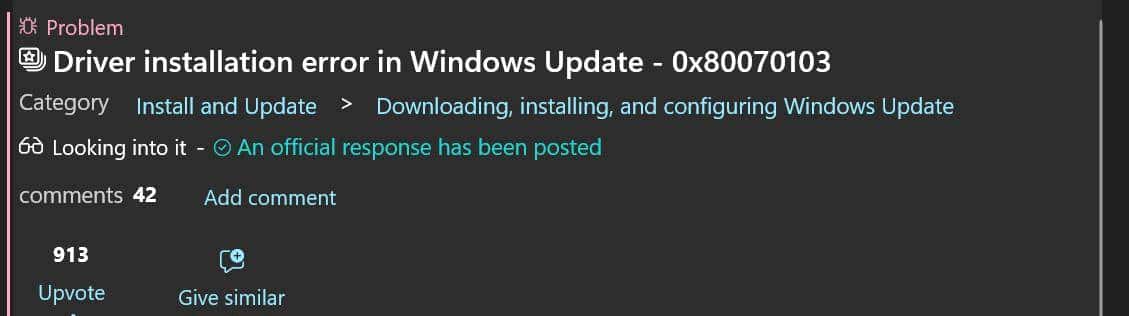 第 289 期:微软承认安装 Windows 11 驱动程序会出现 0x80070103 错误