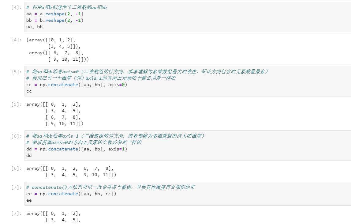 NumPy合并与分割