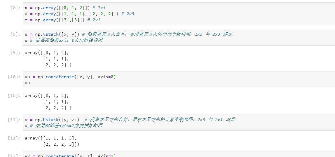 NumPy合并与分割
