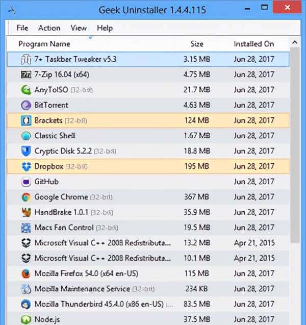 盘点那些电脑必装的软件3：geek卸载工具