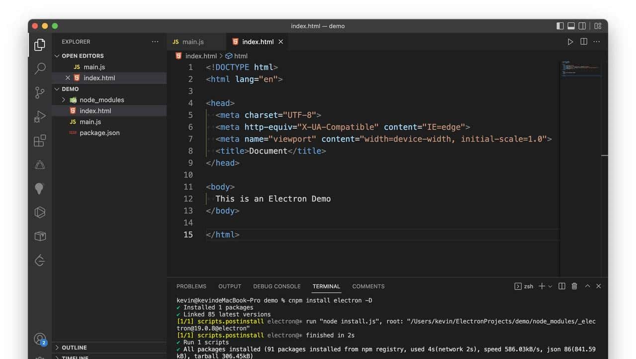 创建Electron工程
