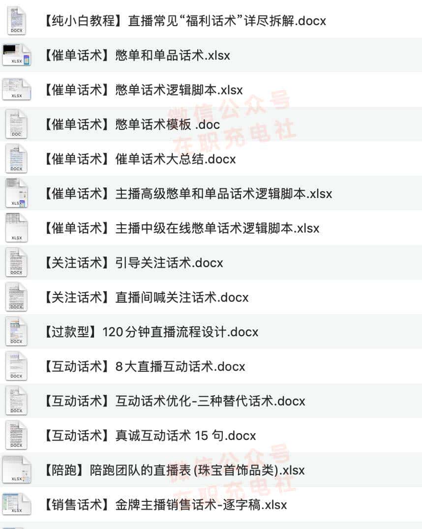 【主播话术】万能直播话术与直播平台技巧（190份）