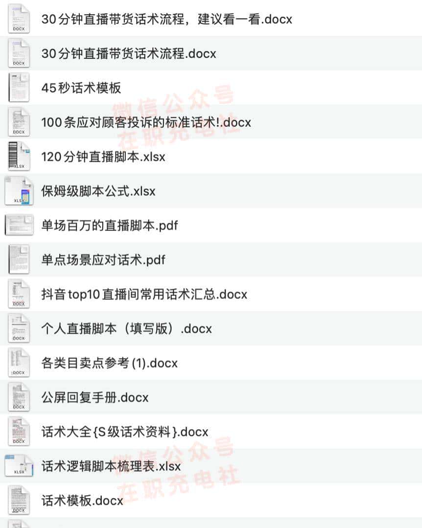【主播话术】万能直播话术与直播平台技巧（190份）