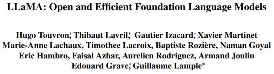 LLaMA：开源的高效的基础语言模型