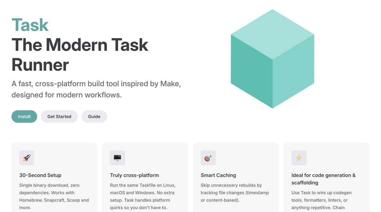 Makefile 看不下去了？这工具让我 10 行脚本跑全流程！