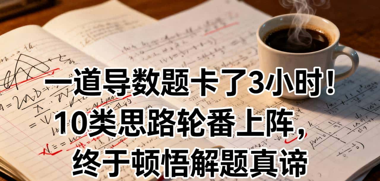 一道导数题卡了3小时！10类思路轮番上阵，终于顿悟解题真谛