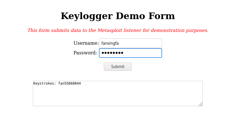 实训4 网络攻击者在kali Linux中是如何获取你浏览器的键盘输入记录？