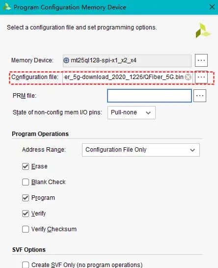 Vivado生成.bin文件并烧录