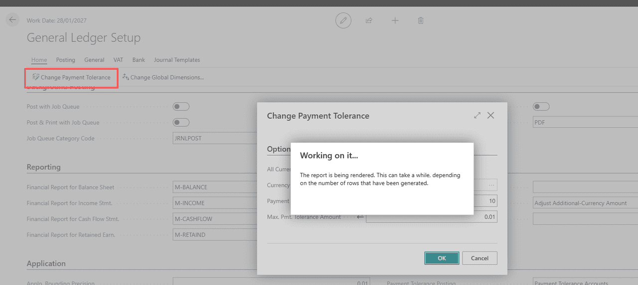 Work with payment tolerances and payment discount tolerances
