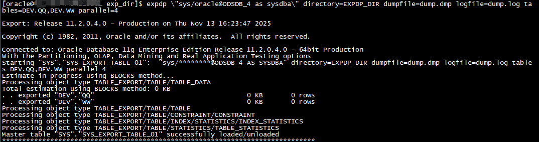 Oracle数据迁移Data Pump(Expdp/Impdp)