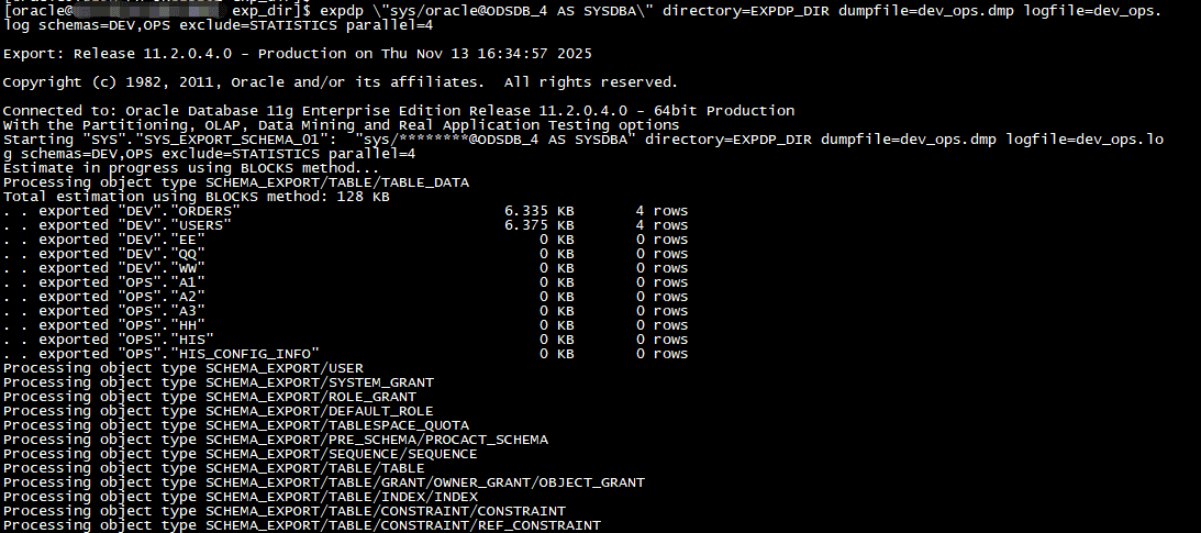 Oracle数据迁移Data Pump(Expdp/Impdp)