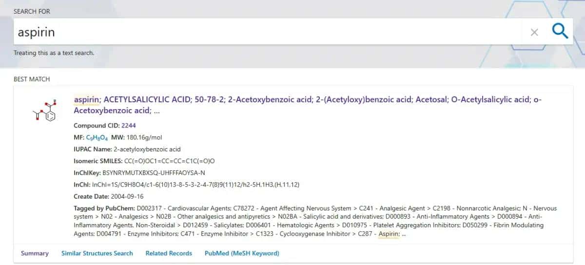 PubChem数据库核心功能全攻略：关键词检索技巧分享