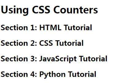 前端入门——CSS 计数器