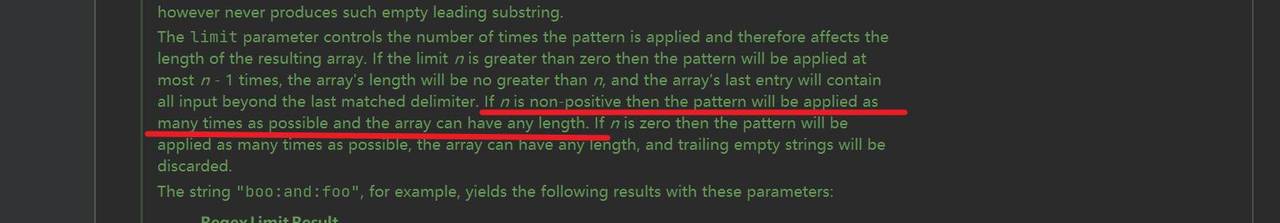 Java 字符串的split分割方法小细节