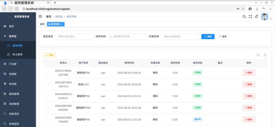 【推荐】一款基于若依开源免费功能全面的医院管理系统，开箱即用