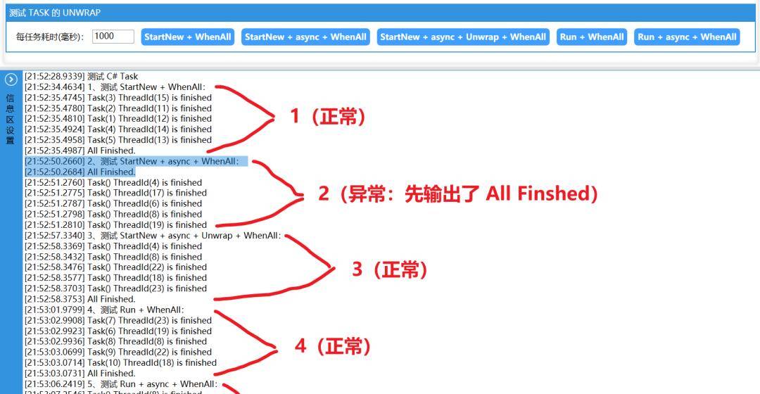 对于 C# 中 Task 的 StartNew 与 WhenAll 相互配合的实验