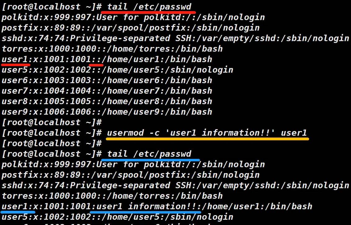 3-12 Linux中修改用户参数 — usermod