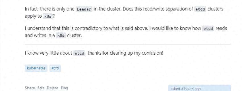 为什么K8s 集群讲每个 kube-apiserver 只和本机的 ETCD 通信