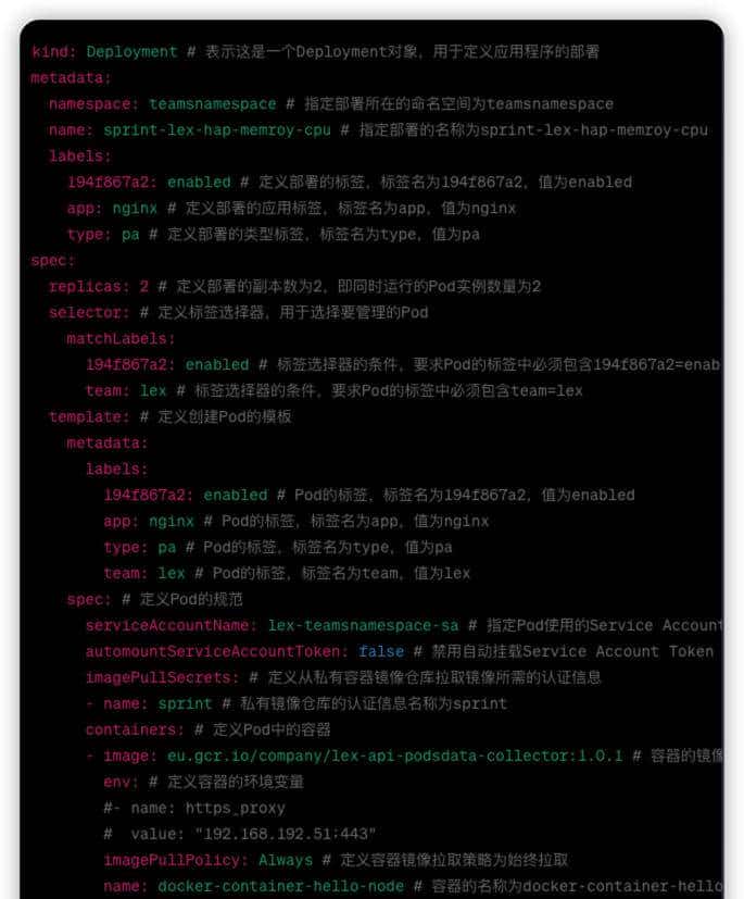 Linux 理解K8S Deployment配置的详细解释输出