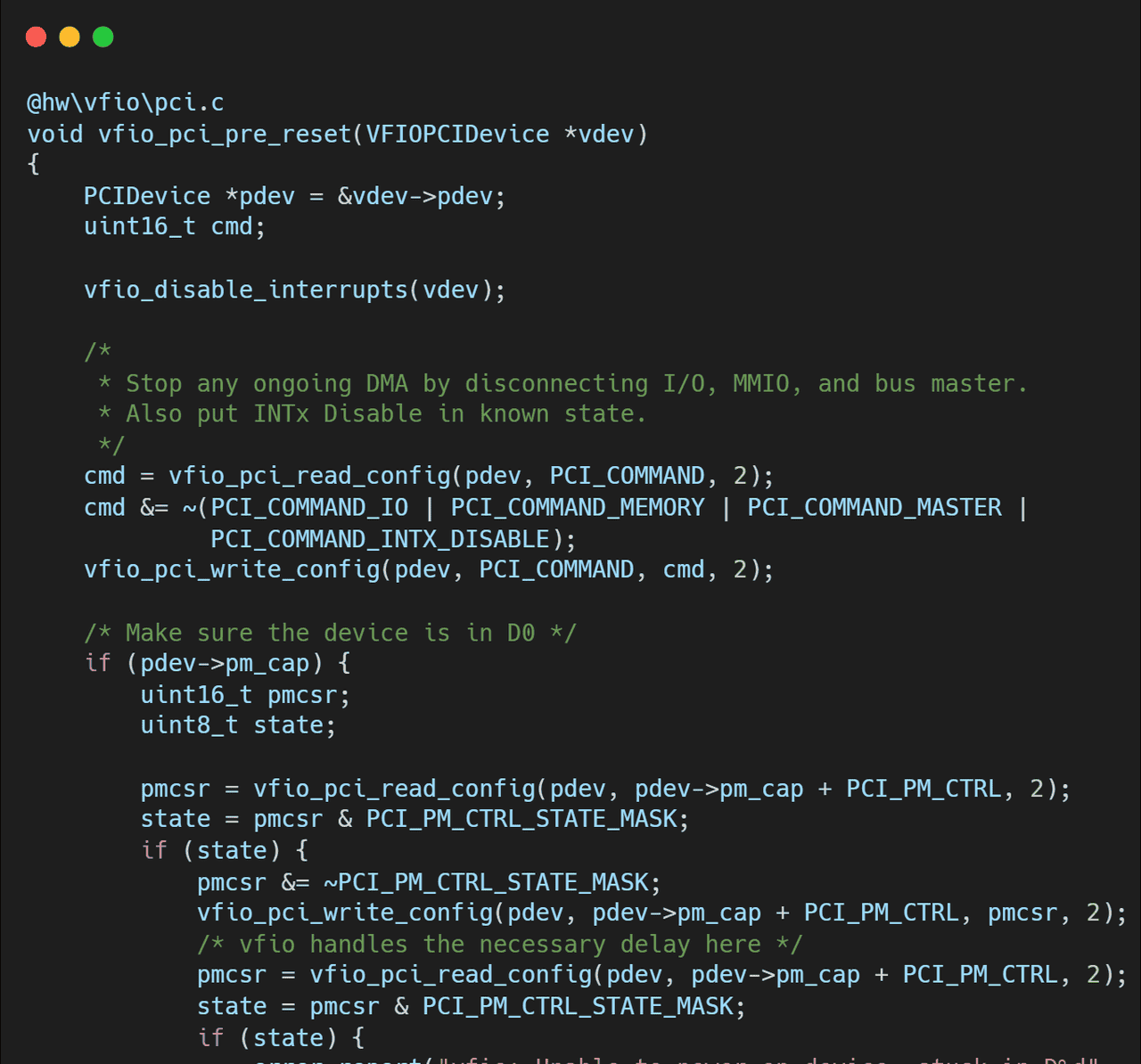 VFIO框架源码分析（十二）- QEMU VFIO 设备复位策略 (Reset) 的多级保障