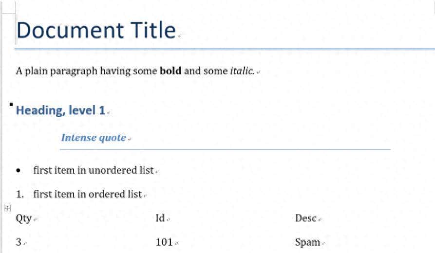 Python读写docx文件