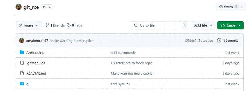 git 又出远程执行代码漏洞RCE漏洞编号CVE-2024-32002