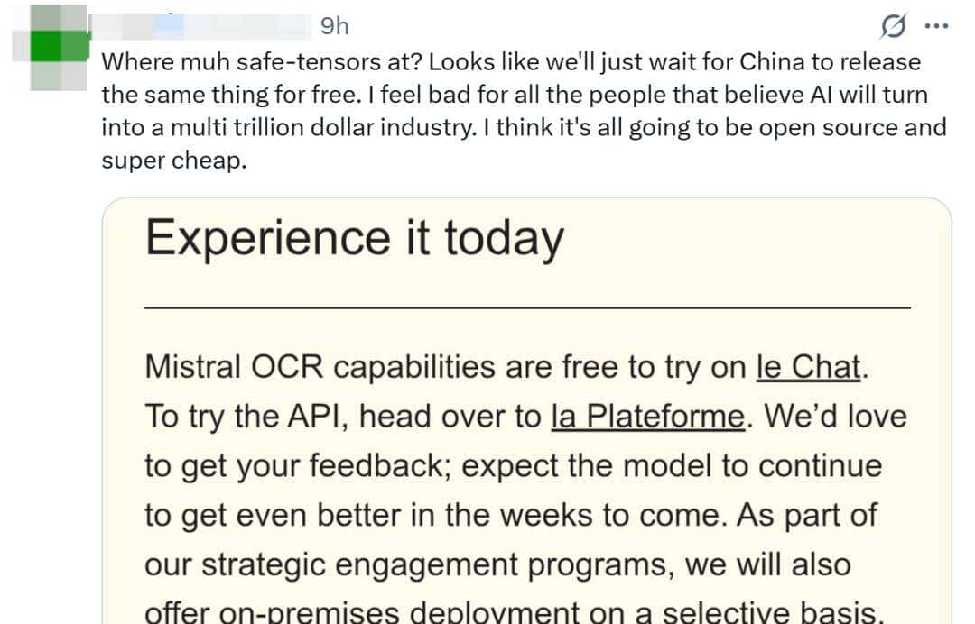 欧洲「DeepSeek」发布了全世界最好的 OCR，网友：蹲蹲中国的免费开源版